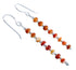 Oyster Shell Authentic Sterling Silver Bead Hook Dangle Earrings SX115346